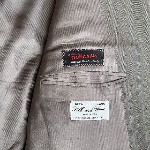 Collezioni L’Uomo Made In Italy Seta Silk And Wool Mens 2 Button Blazer Size 40R - Picture 8 of 13